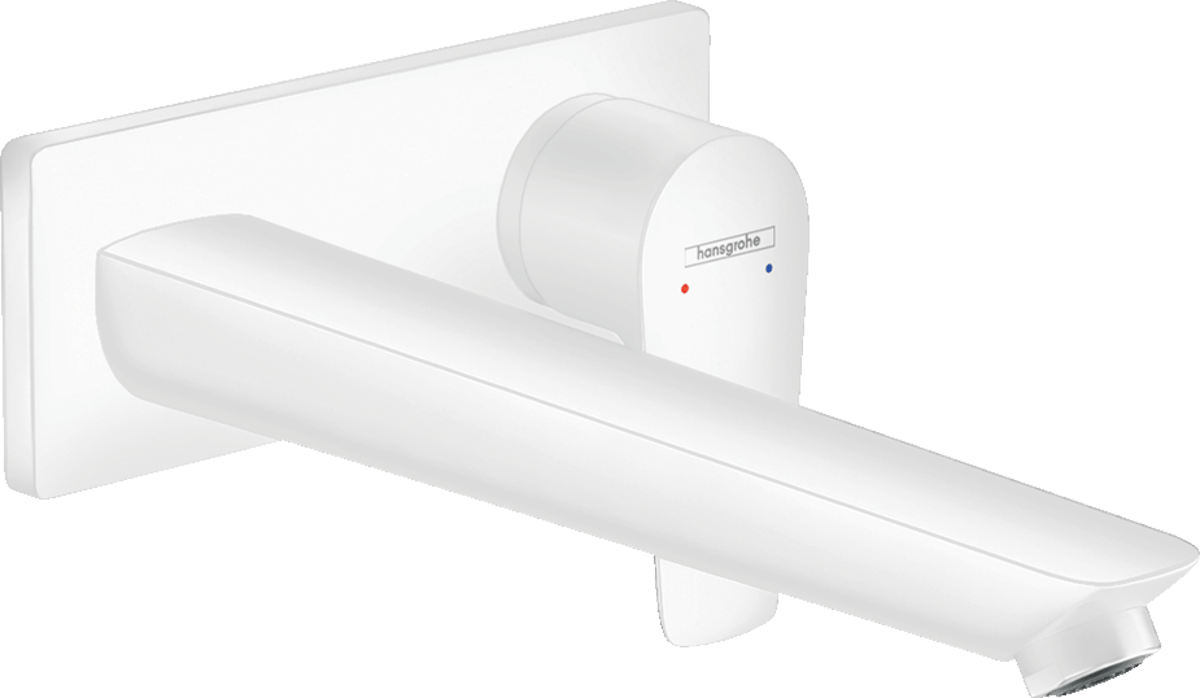 Hansgrohe Talis E Single Lever Basin Mixer For Concealed Installation With Spout 225 mm - Matt White - 71734700 - TAP 'N' SHOWER