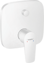 Hansgrohe Talis E Single Lever Manual Bath Mixer For Concealed Installation with Integrated Backflow Prevention - Matt White - 71474700 - TAP 'N' SHOWER