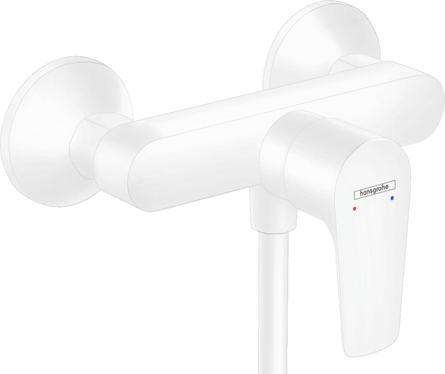 Hansgrohe Talis E Single Lever Manual Shower Mixer For Exposed Installation - Matt White - 71760700 - TAP 'N' SHOWER