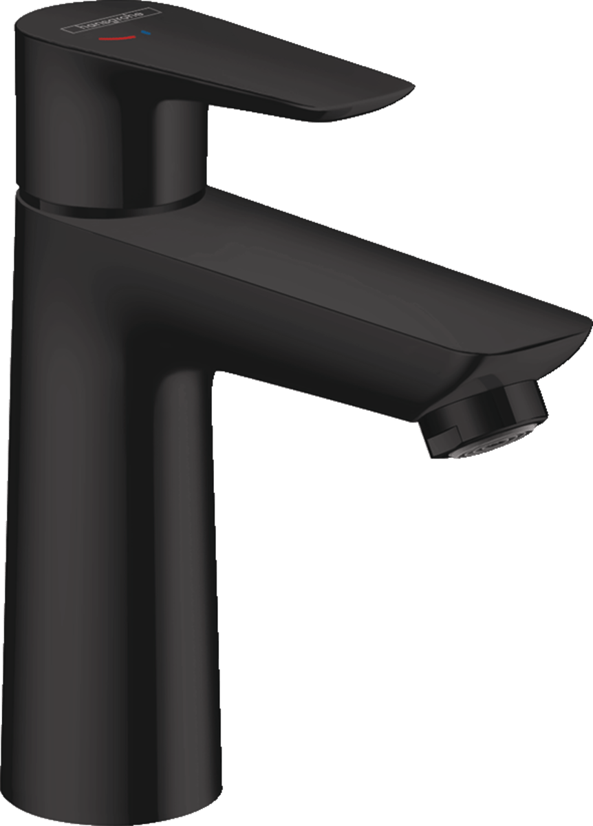 Hansgrohe Talis E Single Lever Basin Mixer 110 Coolstart Without Waste - Matt Black - 71714670 - TAP 'N' SHOWER