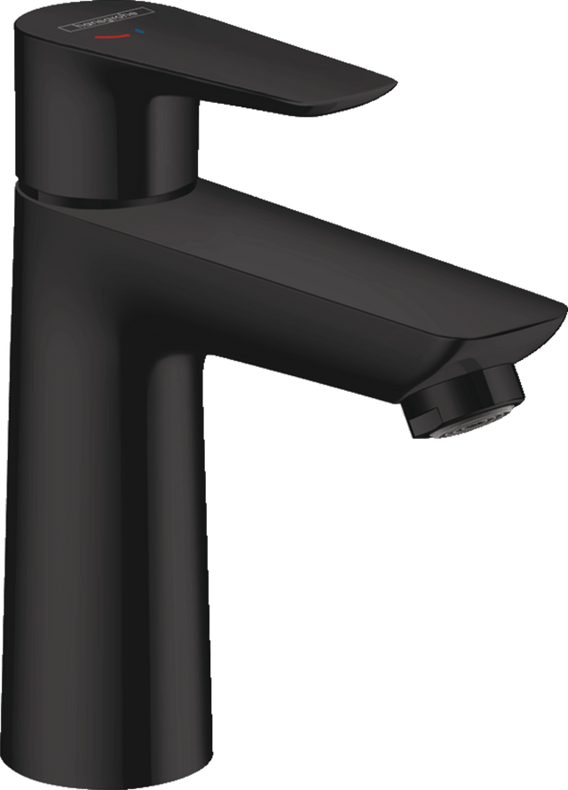 Hansgrohe Talis E Single Lever Basin Mixer 110 Coolstart Without Waste - Matt Black - 71714670 - TAP 'N' SHOWER