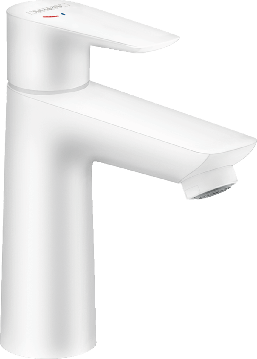 Hansgrohe Talis E Single Lever Basin Mixer 110 Coolstart Without Waste - Matt White - 71714700 - TAP 'N' SHOWER