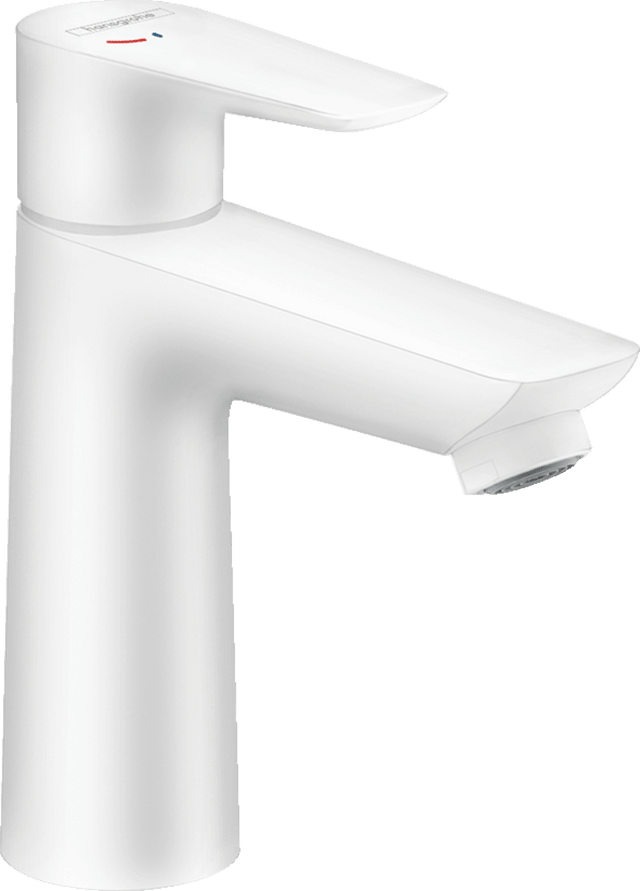 Hansgrohe Talis E Single Lever Basin Mixer 110 Coolstart Without Waste - Matt White - 71714700 - TAP 'N' SHOWER