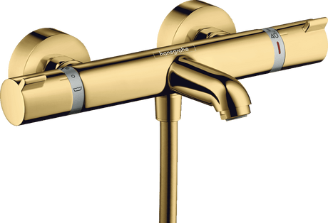 Hansgrohe Ecostat Thermostatic Bath Mixer Comfort For Exposed Installation - Polished Gold - optic - 13114990 - TAP 'N' SHOWER