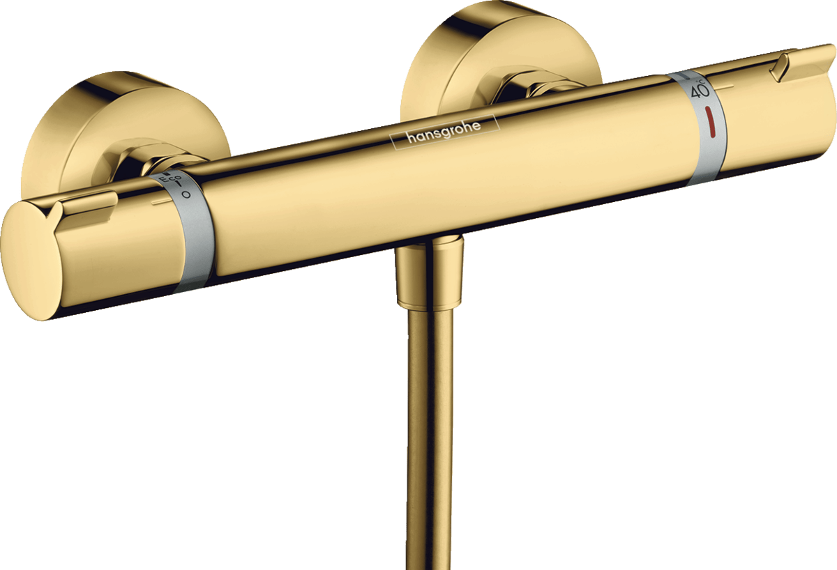 Hansgrohe Ecostat Thermostatic Shower Mixer Comfort For Exposed Installation - Polished Gold - optic - 13116990 - TAP 'N' SHOWER
