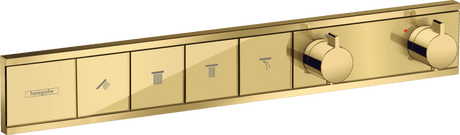 Hansgrohe Rainselect Thermostat For Concealed Installation For 4 Functions - Polished Gold - optic - 15382990 - TAP 'N' SHOWER