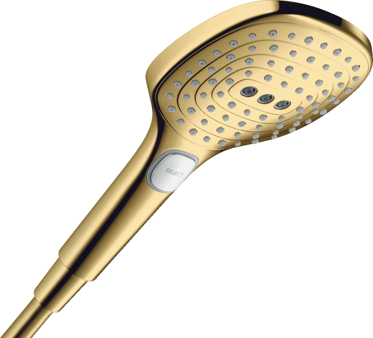 Hansgrohe Raindance Select E Hand Shower 120 3jet - Polished Gold - optic - 26520990 - TAP 'N' SHOWER