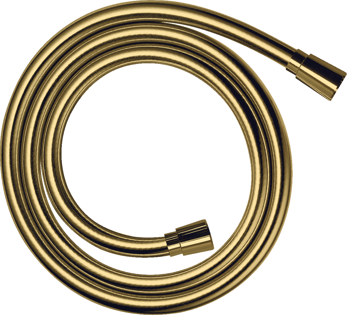 Hansgrohe Isiflex Shower Hose 1600mm with polished gold finish and kink-protect feature for flexible, durable bathroom use
