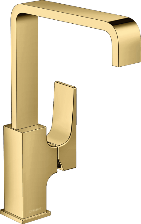 Hansgrohe Metropol Single Lever Basin Mixer 230 with Lever Handle And Push - open Waste - Polished Gold Optic - 32511990 - TAP 'N' SHOWER