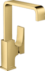Hansgrohe Metropol Single Lever Basin Mixer 230 with Lever Handle And Push - open Waste - Polished Gold Optic - 32511990 - TAP 'N' SHOWER