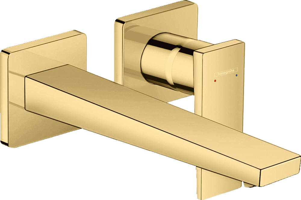 Hansgrohe Metropol Single Lever Basin Mixer with Lever Handle For Concealed Installation with Spout 225mm - Polished Gold Optic - 32526990 - TAP 'N' SHOWER