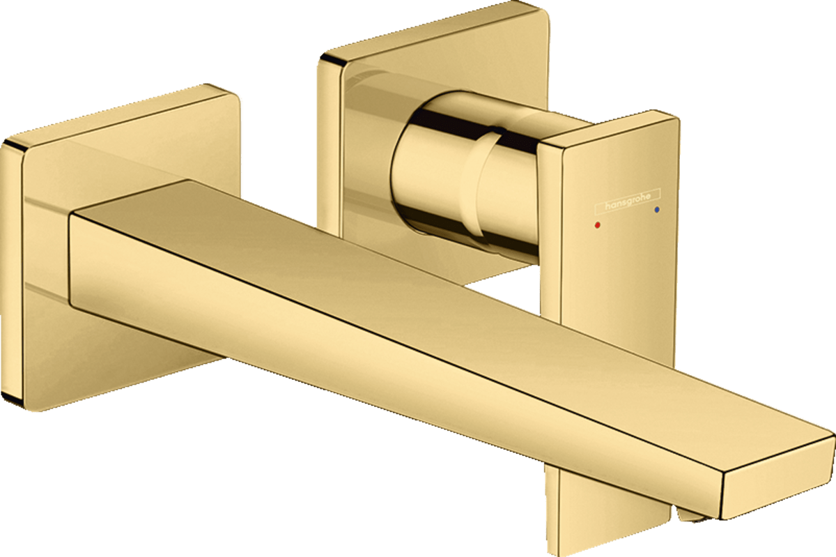 Hansgrohe Metropol Single Lever Basin Mixer with Lever Handle For Concealed Installation with Spout 225mm - Polished Gold Optic - 32526990 - TAP 'N' SHOWER
