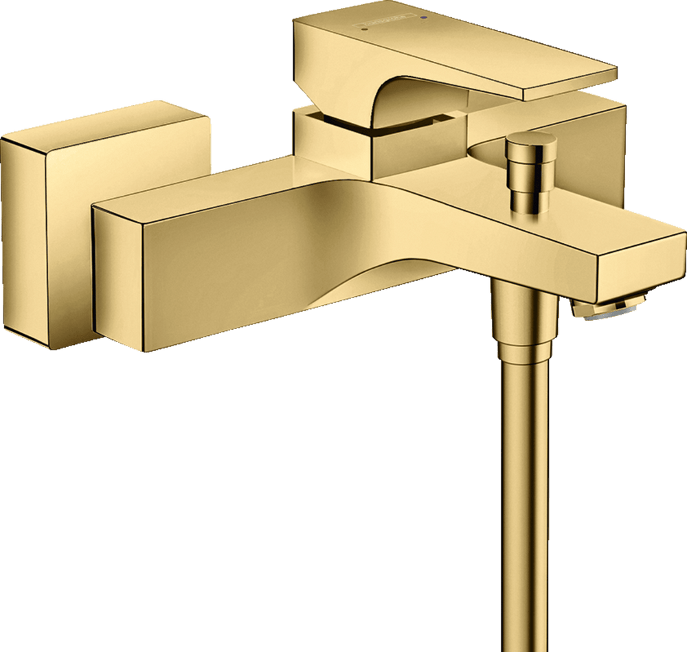 Hansgrohe Metropol Single Lever Manual Bath Mixer For Exposed Installation With Lever Handle - Polished Gold Optic - 32540990 - TAP 'N' SHOWER