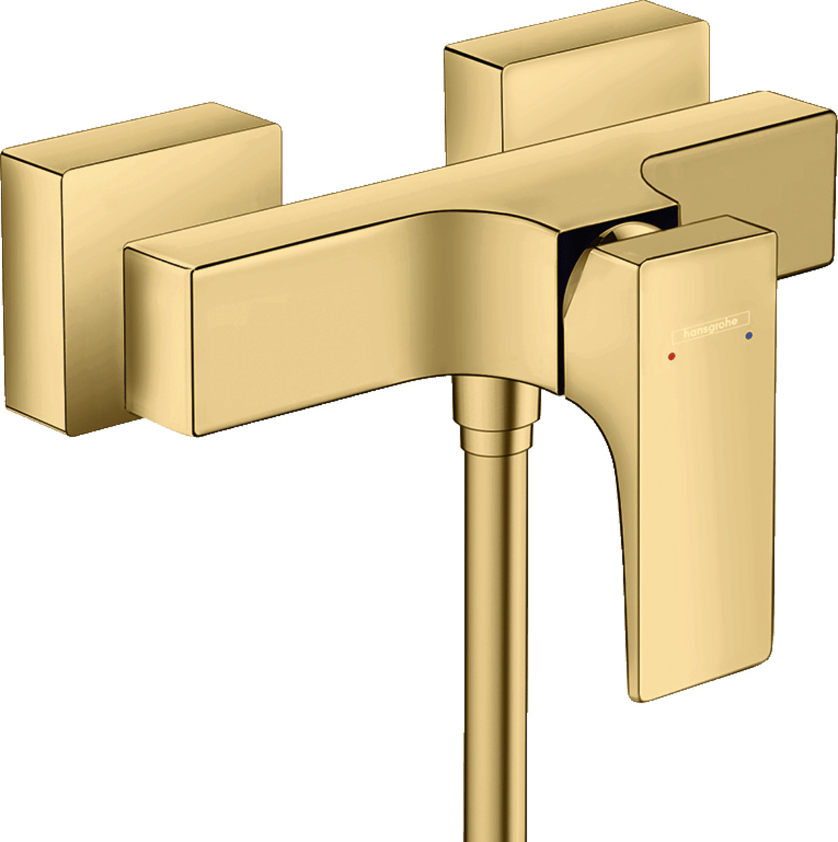 Hansgrohe Metropol Single Lever Manual Shower Mixer For Exposed Installation With Lever Handle - Polished Gold Optic - 32560990 - TAP 'N' SHOWER