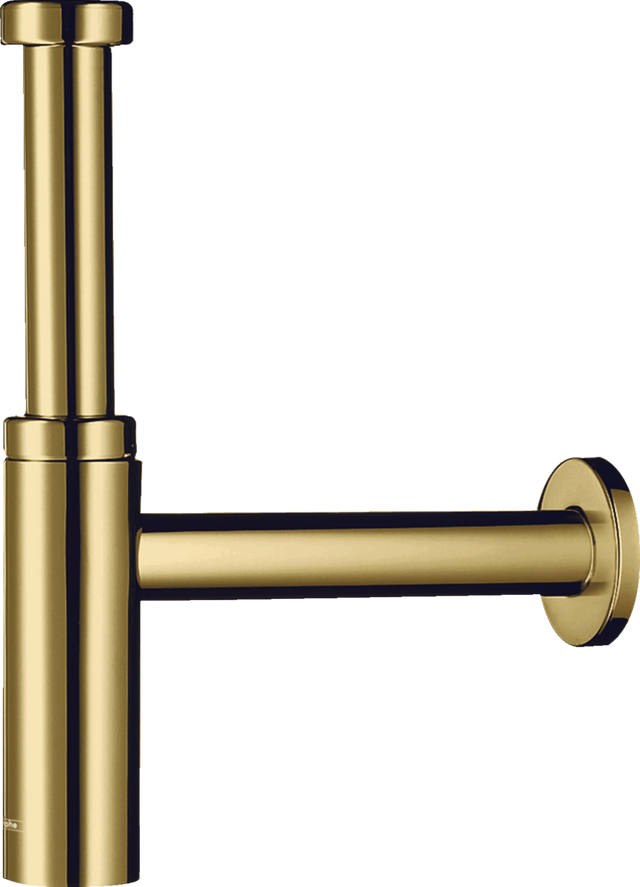Hansgrohe Bottle Trap Flowstar S in polished gold optic finish for luxury bathroom plumbing