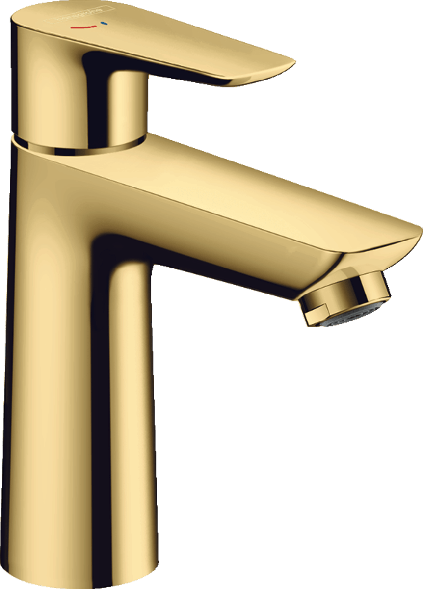 Hansgrohe Talis E Single Lever Basin Mixer 110 Coolstart with Pop - up Waste - Polished Gold Optic - 71713990 - TAP 'N' SHOWER