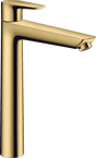 Hansgrohe Talis E Single Lever Basin Mixer 240 with Pop - up Waste - Polished Gold Optic - 71716990 - TAP 'N' SHOWER