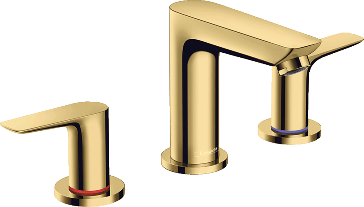 Hansgrohe Talis E 3 - hole Basin Mixer With Pop - up Waste - Polished Gold - optic - 71733990 - TAP 'N' SHOWER