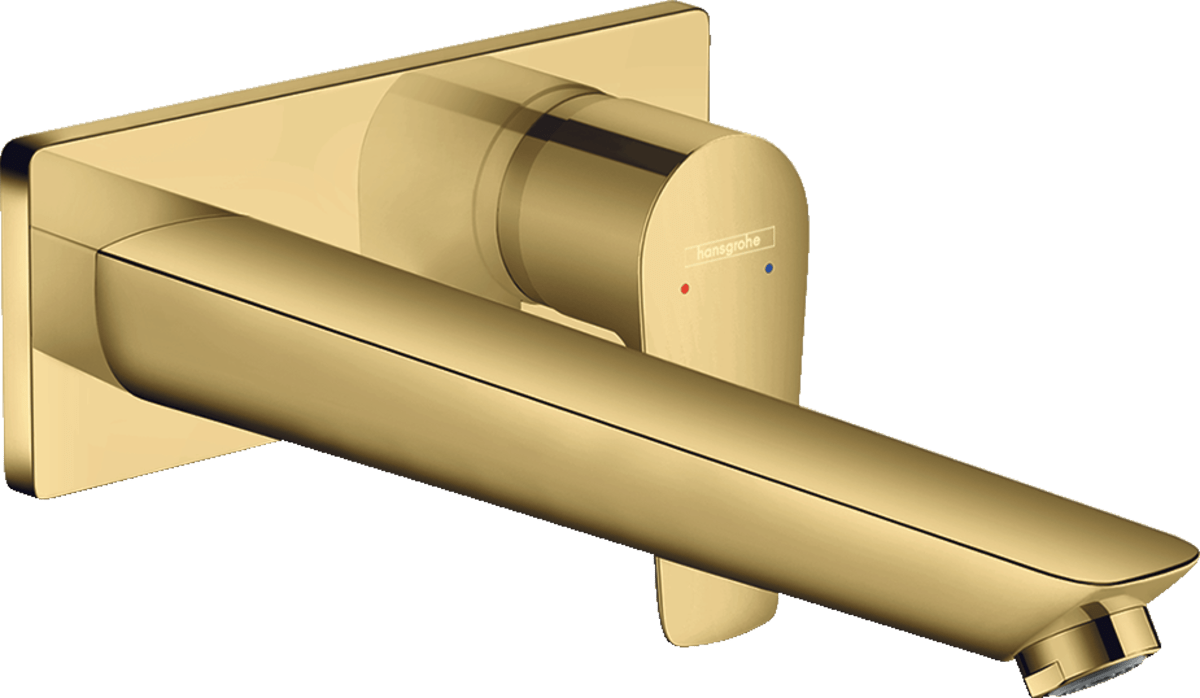 Hansgrohe Talis E Single Lever Basin Mixer For Concealed Installation With Spout 225 mm - Polished Gold - optic - 71734990 - TAP 'N' SHOWER