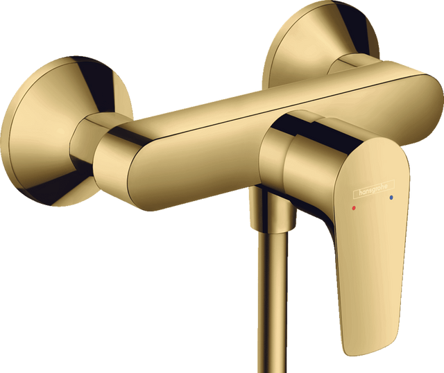Hansgrohe Talis E Single Lever Manual Shower Mixer For Exposed Installation - Polished Gold Optic - 71760990 - TAP 'N' SHOWER