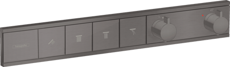 Hansgrohe Rainselect Thermostat For Concealed Installation For 4 Functions - Brushed Black Chrome - 15382340 - TAP 'N' SHOWER