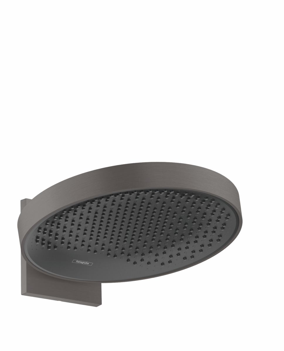 Hansgrohe Rainfinity Overhead Shower 360 1jet With Wall Connector - Brushed Black Chrome - 26230340 - TAP 'N' SHOWER