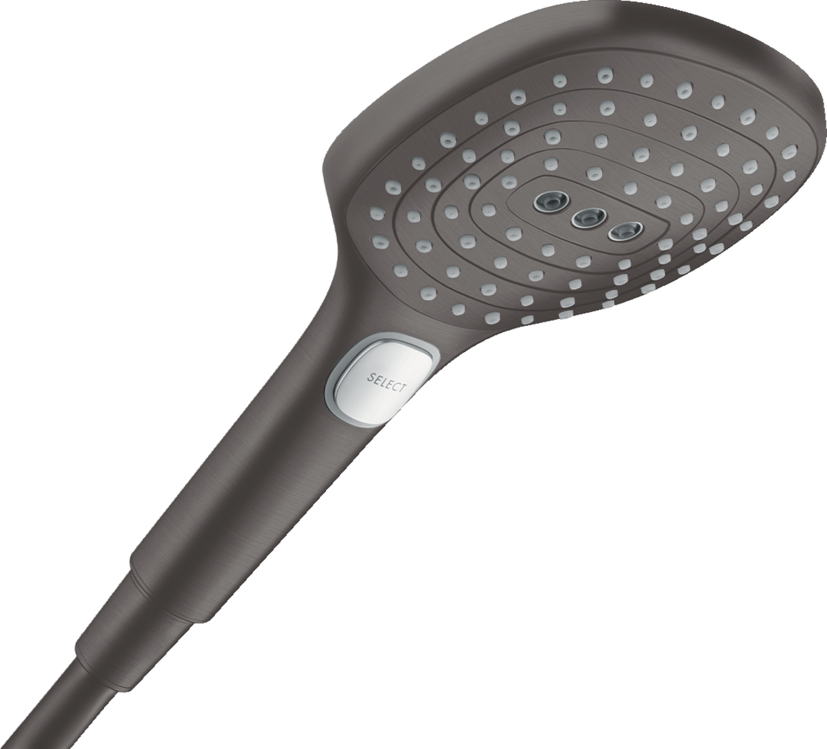 Hansgrohe Raindance Select E Hand Shower 120 3jet - Brushed Black Chrome - 26520340 - TAP 'N' SHOWER