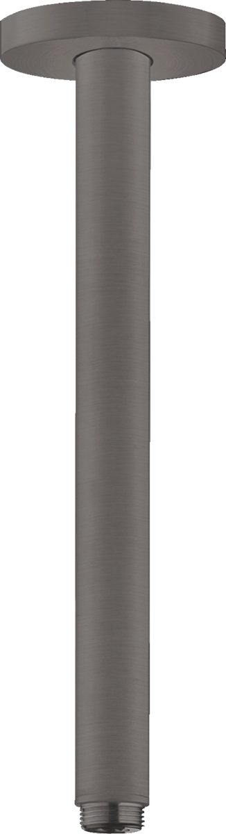 Hansgrohe Ceiling Connector S 300mm - Brushed Black Chrome - 27389340 - TAP 'N' SHOWER