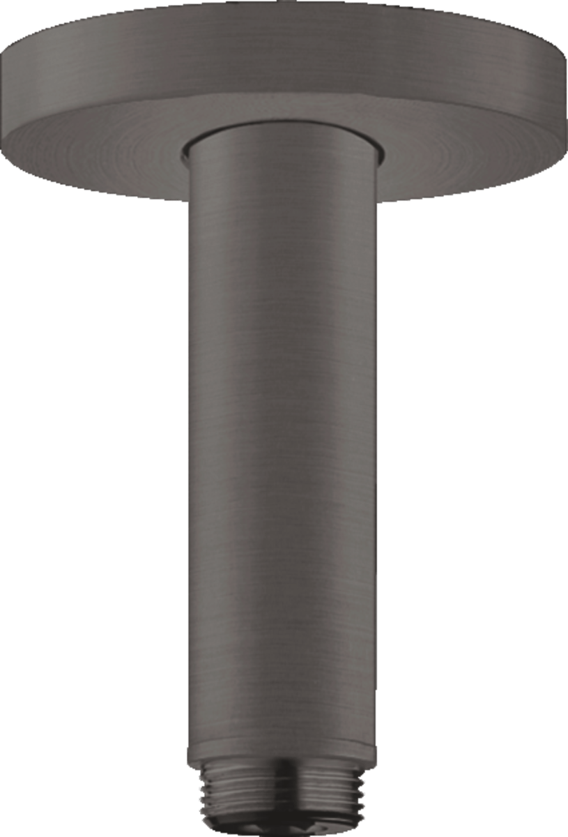 Hansgrohe Ceiling Connector S 100 mm - Brushed Black Chrome - 27393340 - TAP 'N' SHOWER