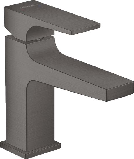 Hansgrohe Metropol Single Lever Basin Mixer 100 with Lever Handle For Cloakroom Basins with Push - open Waste - Brushed Black Chrome - 32500340 - TAP 'N' SHOWER