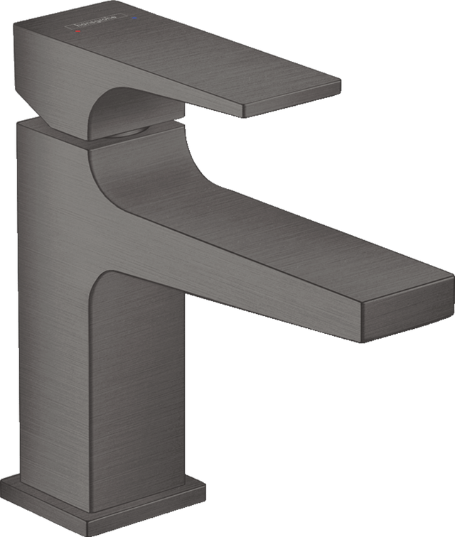 Hansgrohe Metropol Single Lever Basin Mixer 100 with Lever Handle For Cloakroom Basins with Push - open Waste - Brushed Black Chrome - 32500340 - TAP 'N' SHOWER