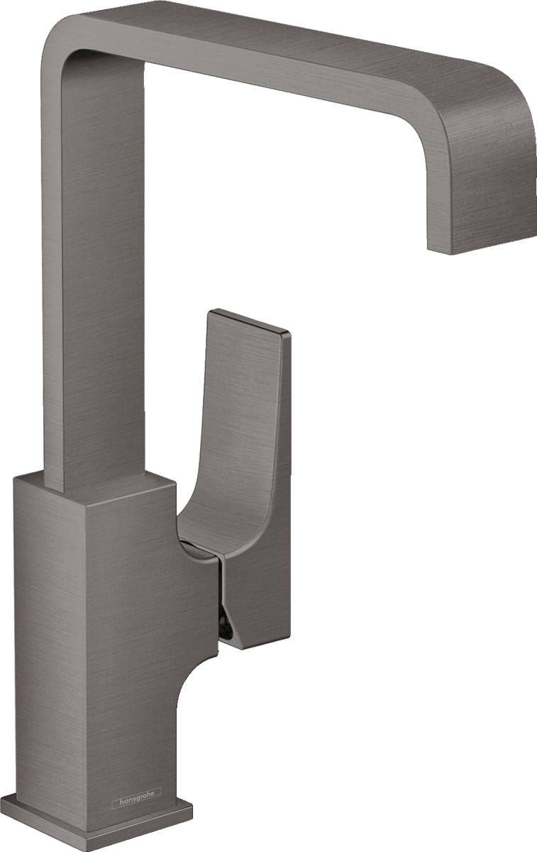 Hansgrohe Metropol Single Lever Basin Mixer 230 with Lever Handle And Push - open Waste - Brushed Black Chrome - 32511340 - TAP 'N' SHOWER