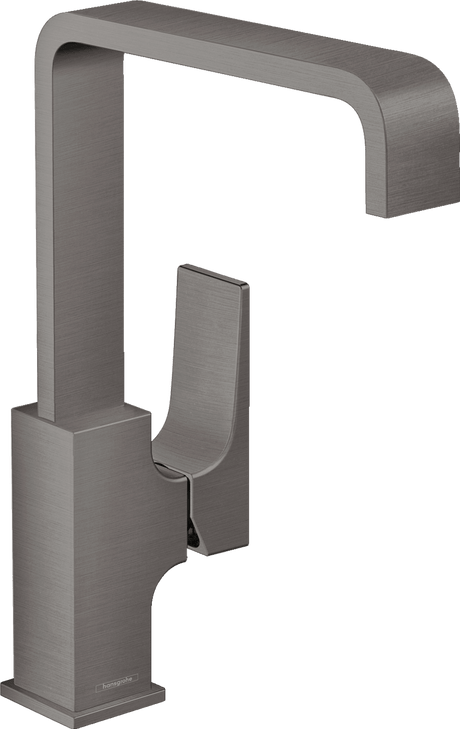 Hansgrohe Metropol Single Lever Basin Mixer 230 with Lever Handle And Push - open Waste - Brushed Black Chrome - 32511340 - TAP 'N' SHOWER