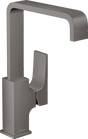 Hansgrohe Metropol Single Lever Basin Mixer 230 with Lever Handle And Push - open Waste - Brushed Black Chrome - 32511340 - TAP 'N' SHOWER
