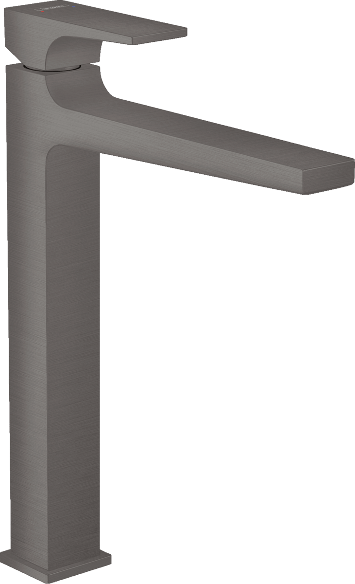 Hansgrohe Metropol Single Lever Basin Mixer 260 with Lever Handle For Wash Bowls With Push - open Waste - Brushed Black Chrome - 32512340 - TAP 'N' SHOWER