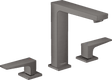 Hansgrohe Metropol 3 - hole Basin Mixer 160 with Lever Handles and Push - open Waste - Brushed Black Chrome - 32515340 - TAP 'N' SHOWER