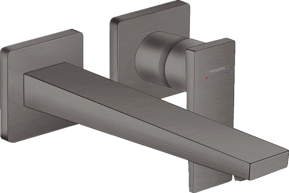 Hansgrohe Metropol Single Lever Basin Mixer with Lever Handle For Concealed Installation with Spout 225mm - Brushed Black Chrome - 32526340 - TAP 'N' SHOWER