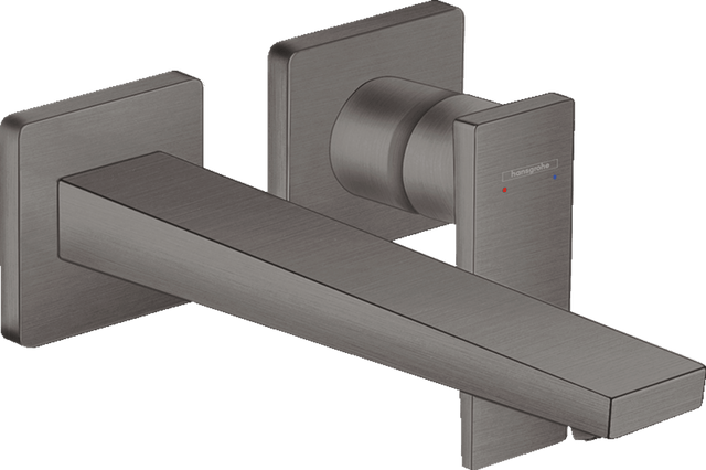 Hansgrohe Metropol Single Lever Basin Mixer with Lever Handle For Concealed Installation with Spout 225mm - Brushed Black Chrome - 32526340 - TAP 'N' SHOWER