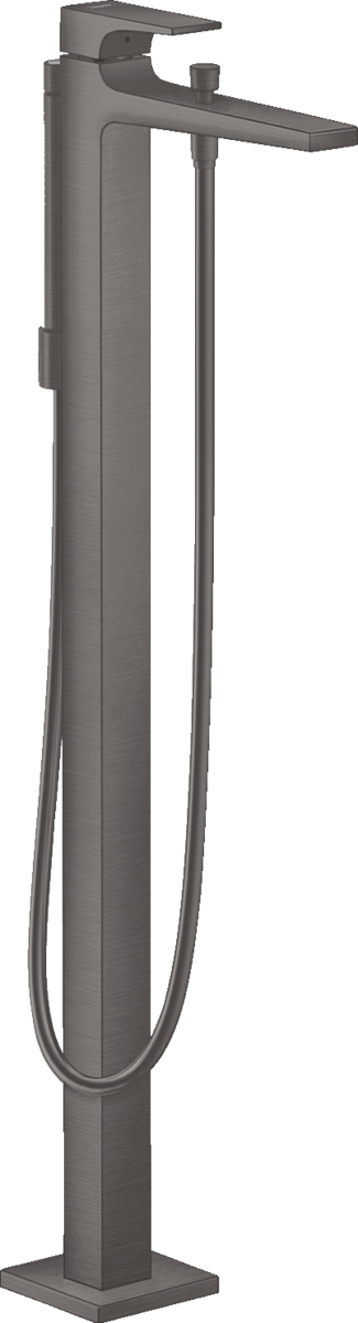 Hansgrohe Metropol Single Lever Bath Mixer Floor Standing with Lever Handle - Brushed Black Chrome - 32532340 - TAP 'N' SHOWER