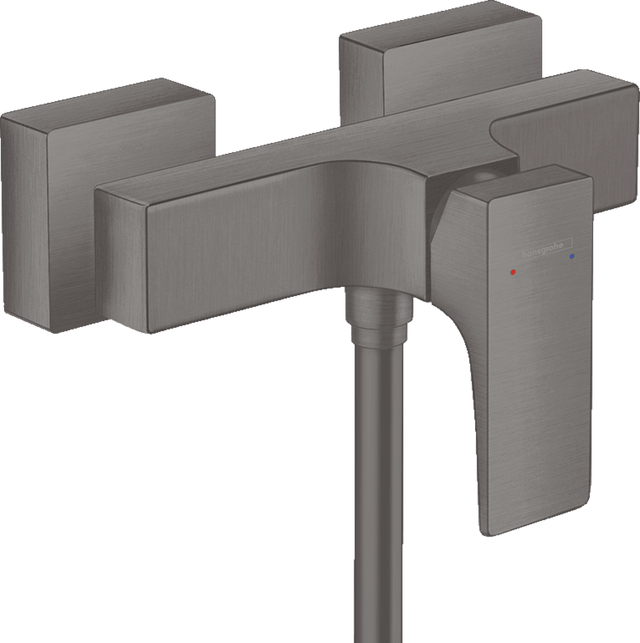 Hansgrohe Metropol Single Lever Manual Shower Mixer For Exposed Installation With Lever Handle - Brushed Black Chrome - 32560340 - TAP 'N' SHOWER