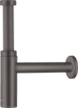 Hansgrohe Bottle Trap Flowstar S in brushed black chrome for efficient drainage and modern bathroom style