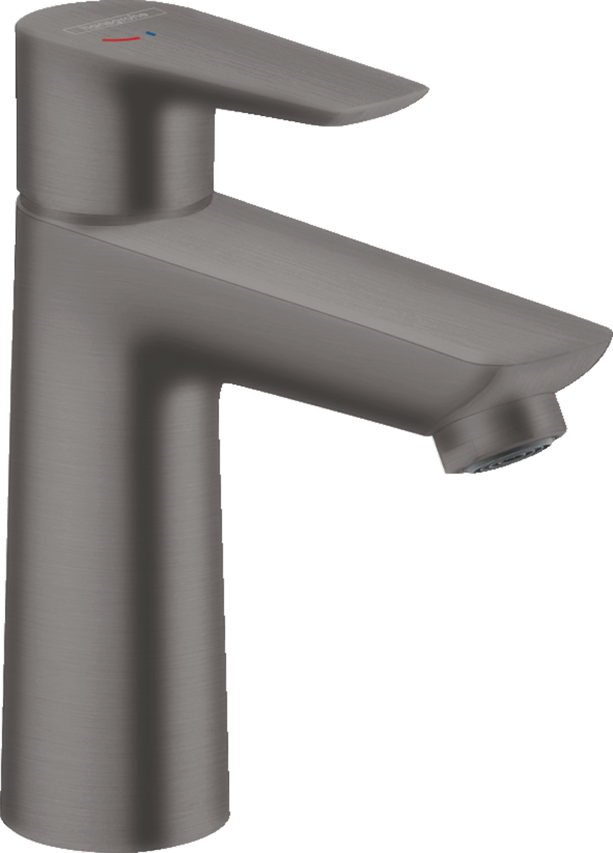 Hansgrohe Talis E Single Lever Basin Mixer 110 Coolstart Without Waste - Brushed Black Chrome - 71714340 - TAP 'N' SHOWER