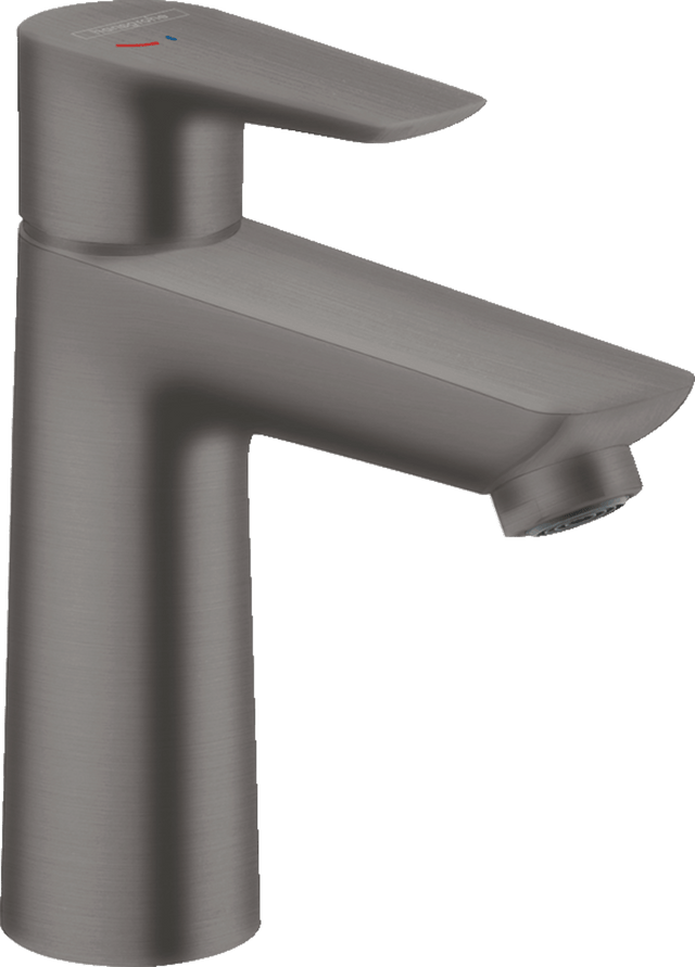 Hansgrohe Talis E Single Lever Basin Mixer 110 Coolstart Without Waste - Brushed Black Chrome - 71714340 - TAP 'N' SHOWER