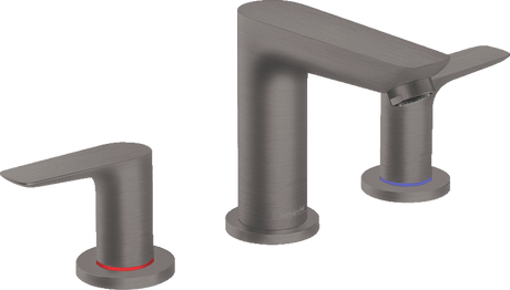 Hansgrohe Talis E 3 - hole Basin Mixer With Pop - up Waste - Brushed Black Chrome - 71733340 - TAP 'N' SHOWER