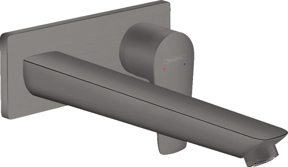 Hansgrohe Talis E Single Lever Basin Mixer For Concealed Installation With Spout 225 mm - Brushed Black Chrome - 71734340 - TAP 'N' SHOWER