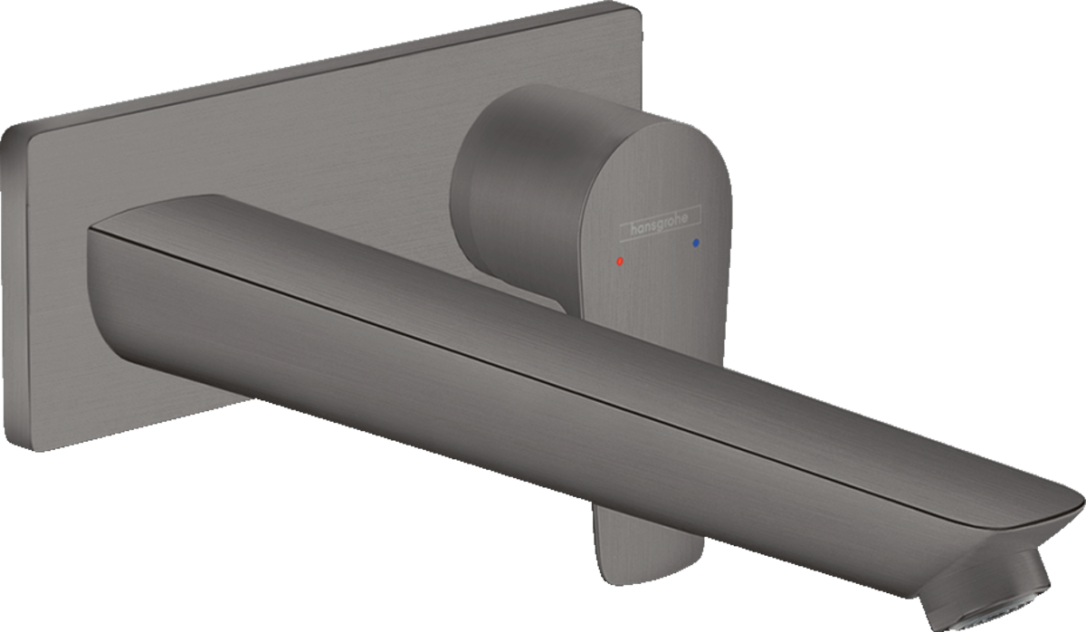 Hansgrohe Talis E Single Lever Basin Mixer For Concealed Installation With Spout 225 mm - Brushed Black Chrome - 71734340 - TAP 'N' SHOWER