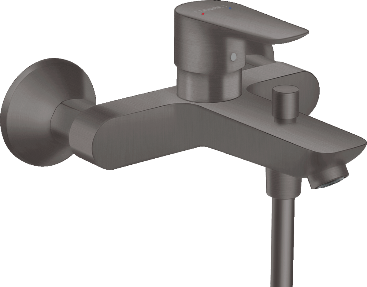 Hansgrohe Talis E Single Lever Manual Bath Mixer For Exposed Installation - Brushed Black Chrome - 71740340 - TAP 'N' SHOWER