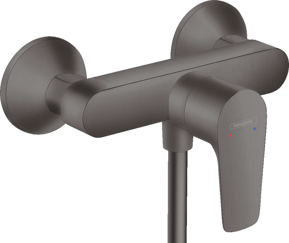 Hansgrohe Talis E Single Lever Manual Shower Mixer For Exposed Installation - Brushed Black Chrome - 71760340 - TAP 'N' SHOWER