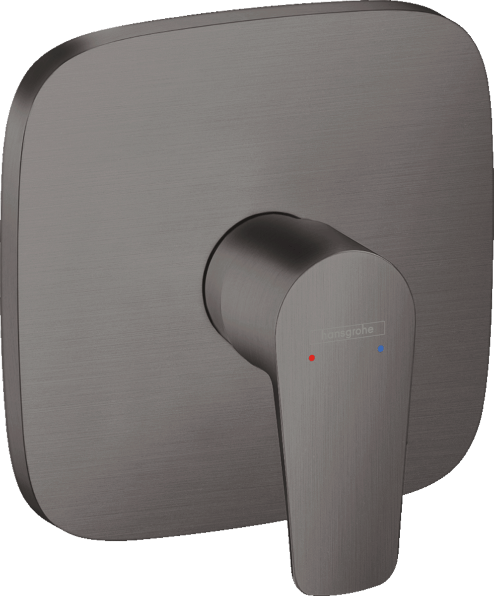 Hansgrohe Talis E Single Lever Manual Shower Mixer Soft Cube For Concealed Installation - Brushed Black Chrome - 71765340 - TAP 'N' SHOWER