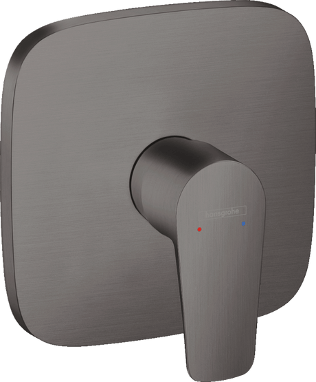 Hansgrohe Talis E Single Lever Manual Shower Mixer Soft Cube For Concealed Installation - Brushed Black Chrome - 71765340 - TAP 'N' SHOWER